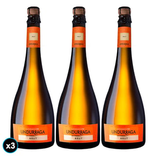3x Espumante Undurraga Brut 750cc