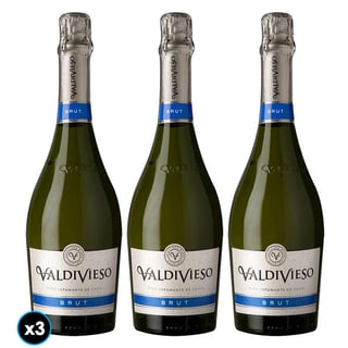 3x Espumante Valdivieso Brut 750cc