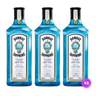 3x Gin Bombay Sapphire - London Dry - 750ml