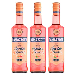 3x Licor Aperitivo Ramazzotti Rosato 700cc