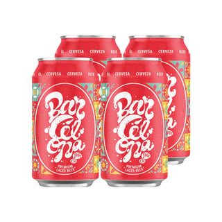 4x Cerveza Barcelona Lager 4,0° 330cc