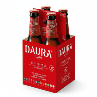 4x Cerveza Damm Daura Lager Sin Gluten 4.6° 330cc [EXP:16/09/2026]