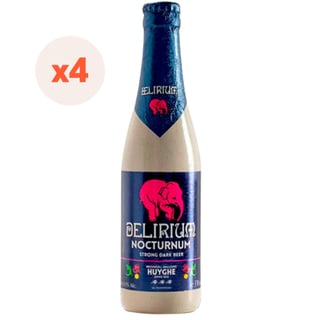 "4x Cerveza Delirium Nocturnum Botellin 8