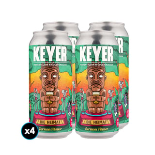 4x Cerveza Keyer Die Heimat German Pilsener Lata 473cc