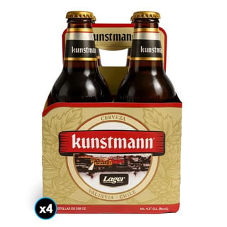 4x Cerveza Kunstmann Lager Botella 330cc