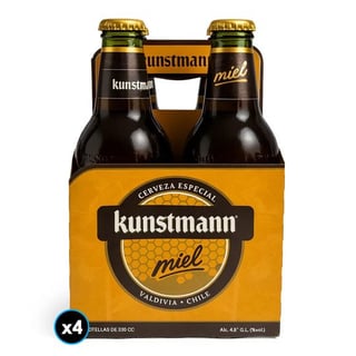 4x Cerveza Kunstmann Miel Botella 330cc