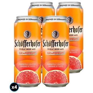 4x Cerveza Pomelo Schofferhofer en Lata 500cc
