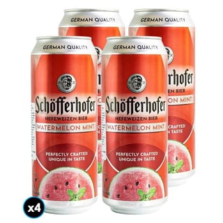 4x Cerveza Schofferhofer Sandia Menta Lata 500cc