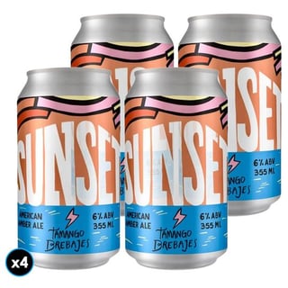 4x Cerveza Tamango Sunset - American Pale Ale Lata 355cc