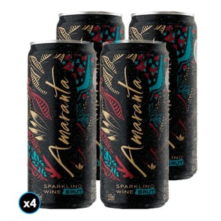 4x Espumante Amaranta Brut Lata 250cc