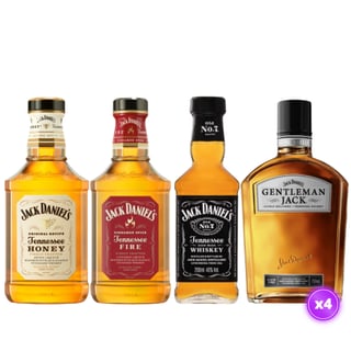 4x Pack Petaca Jack Daniels - Family 200ml