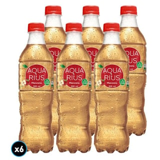 6x Agua Aquarius Manzana 500cc