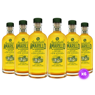 6x Aguardiente Colombiano Amarillo - Sin Azúcar - 750ml