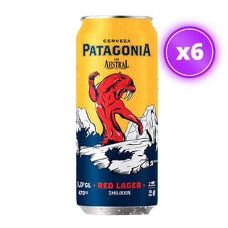 6x Cerveza Austral Patagonia - Red Lager - Lata 473cc