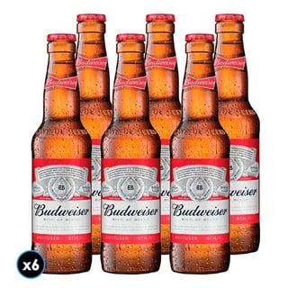 6x Cerveza Budweiser en Botella 330cc