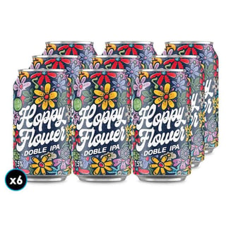 6x Cerveza Cerdos Voladores Hoppy Flower Doble IPA 330cc 7,5°alc.