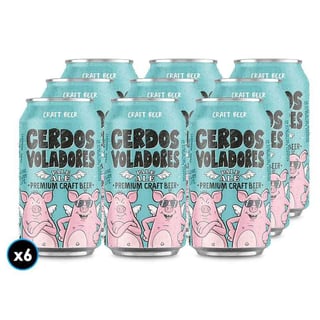 6x Cerveza Cerdos Voladores Pale Ale 330cc 6°alc.
