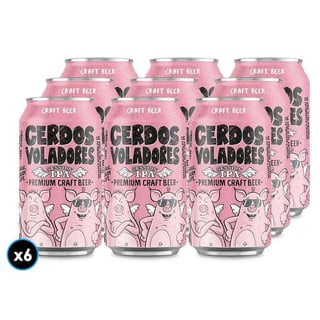 6x Cerveza Cerdos Voladores Session IPA 330cc 4,5°alc.