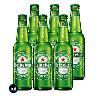 6x Cerveza Heineken en Botella 330cc