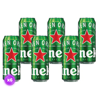 6x Cerveza Heineken - Lata 473cc
