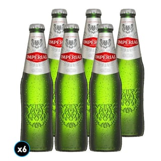 6x Cerveza Imperial Botella 330cc