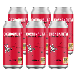 6x Cerveza Jester Cosmonauta Imperial Stout 10˚ - Lata 470cc