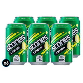 6x Cerveza Lemon Stones 350cc 2,5°alc 