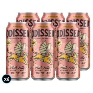 6x Cerveza Odissea Pink Lata 470cc