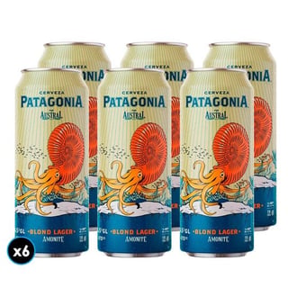 6x Cerveza Patagonia Blond Lager 470cc 4,5°alc.