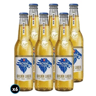 6x Cerveza Royal Guard Golden Lager en Botella 355cc