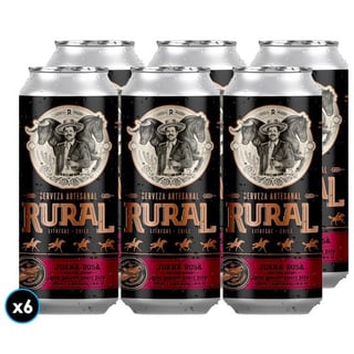 "6x Cerveza Rural Juana Rosa Lata 473cc 6