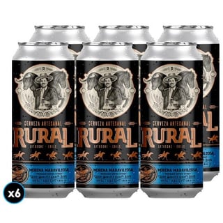 "6x Cerveza Rural Morena Maravillosa Lata 473cc 7