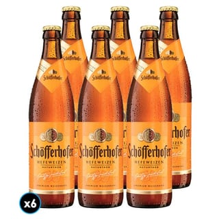 6x Cerveza Schofferhofer Hefeweizen Botella 500cc