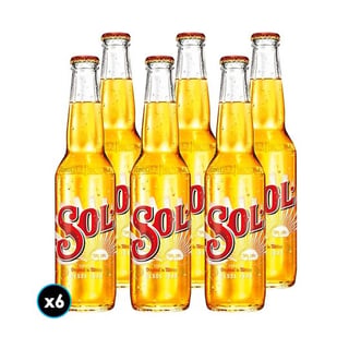6x Cerveza Sol en Botella 330cc