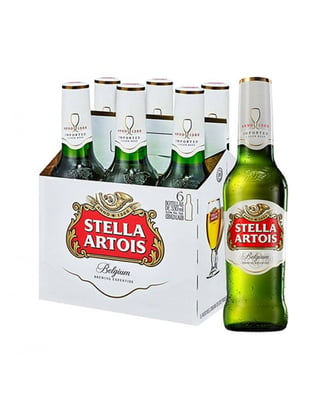 6x Cerveza Stella Artois Botella 355cc