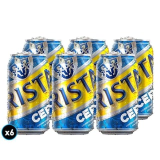 6x Cervezas Cristal Cero Lata 350cc