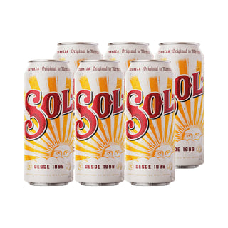 6x Cervezas Sol Lata 470cc