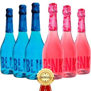 6x Espumante Opera Prima - Mix Pink + Blue - 750ml