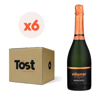 6x Espumante Viñamar Moscato 750cc