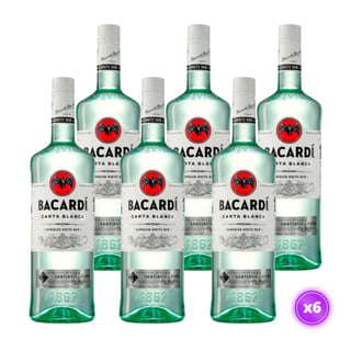 6x Ron Blanco Bacardi Carta Blanca - 700ml