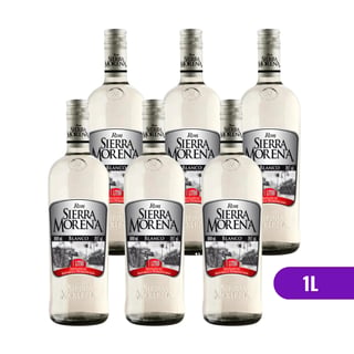 6x Ron Sierra Morena Blanco 39˚ - 1 Litro
