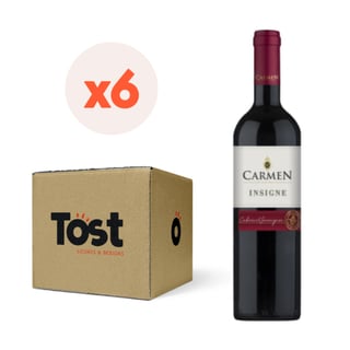 6x Vino Carmen Insigne 750cc ($2.190 c/u)