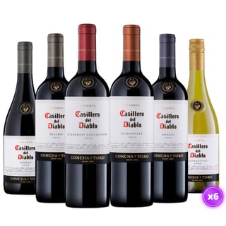 6x Vino Casillero del Diablo - Mix Cepas 750ml