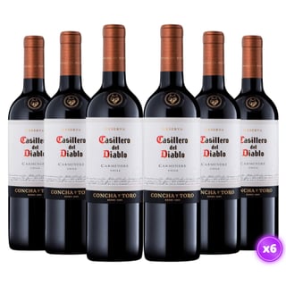 6x Vino Casillero del Diablo Reserva - Carmenere 750ml