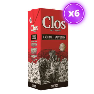 6x Vino Clos de Pirque Caja - Cabernet Sauvignon - 2L