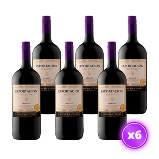 6x Vino Exportación Selecto - Merlot - 1.5L