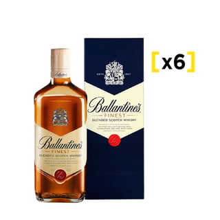 6x Whisky Ballantines Finest 750cc