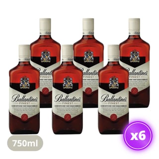6x Whisky Ballantines - Finest 750ml