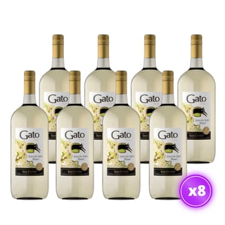 8x Vino Gato Selección Dulce - Blanco Botellón 1.5L