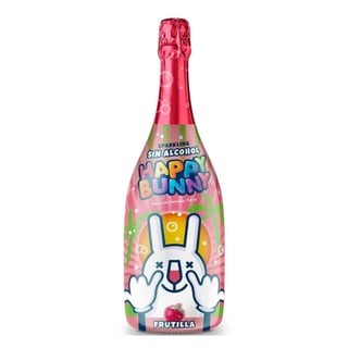 Bebida Espumosa Happy Bunny Frutilla Sin Alcohol 750cc